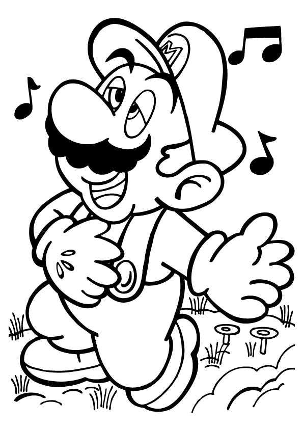 Singing Mario coloring book